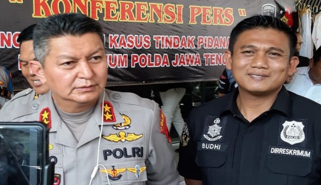 Direktur Reserse Kriminal Umum Polda Jateng Kombes Budhi Haryanto memberikan keterangan di kantornya (Agus Saibumi/Editor.id)