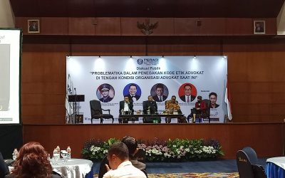 Diskusi Publik DPC PERADI Jaksel : Problematika dalam Penegakan Kode Etik Advokat di Tengah Kondisi Organisasi Advokat Saat Ini